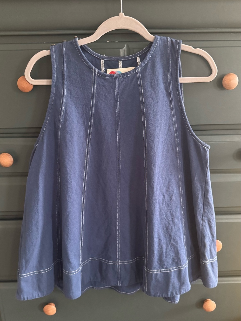 Free People Beach Strada Denim Top. Size M.